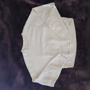 Mate The Label Cream Cropped Sweatshirt